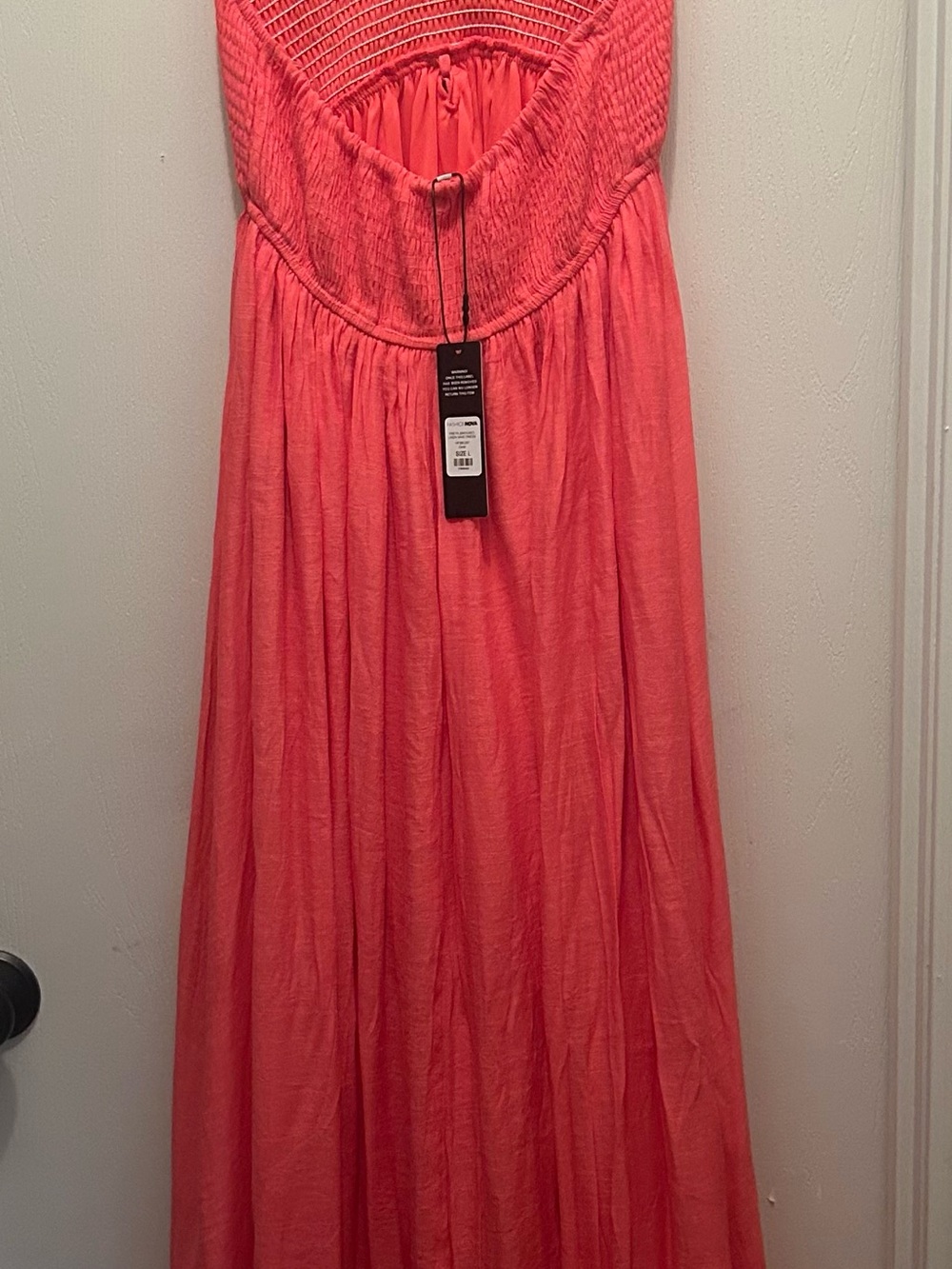 Fashion Nova Coral Maxi Skirt with Smocked Waist
